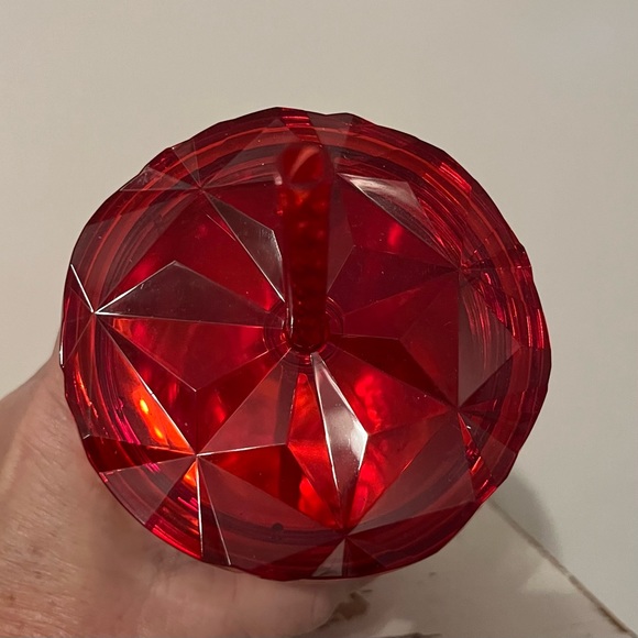 NWT Starbucks red crystal pattern  venti 24oz tumbler cold cup - Picture 5 of 8